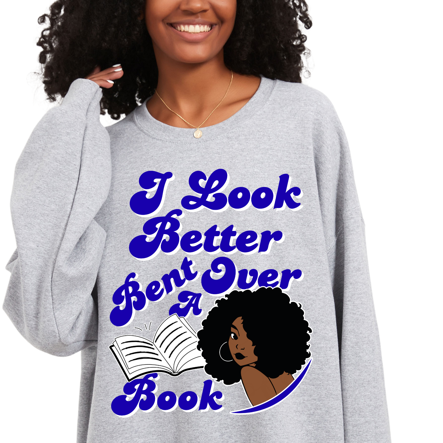 Bent Over A Book Sweatshirt