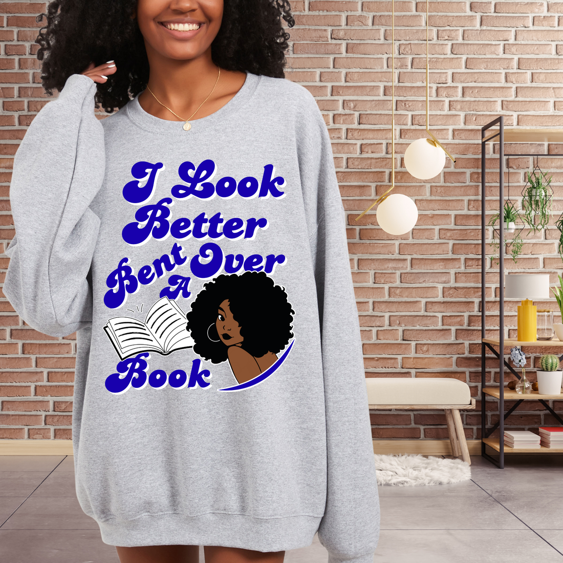 Bent Over A Book Sweatshirt