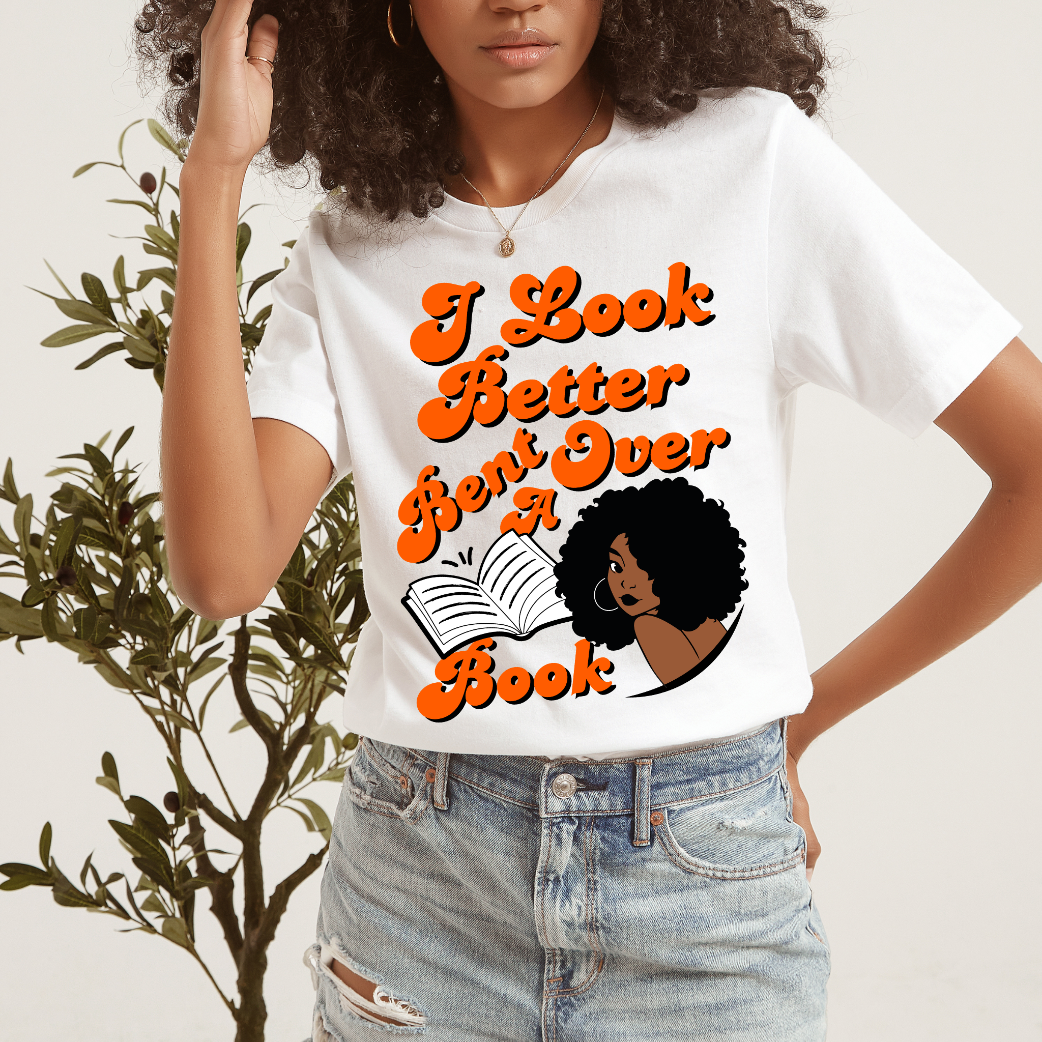 Bent Over A Book T-Shirt