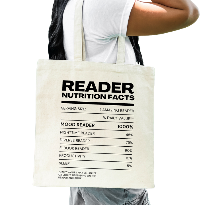 Reader Nutrition Facts Tote Bag