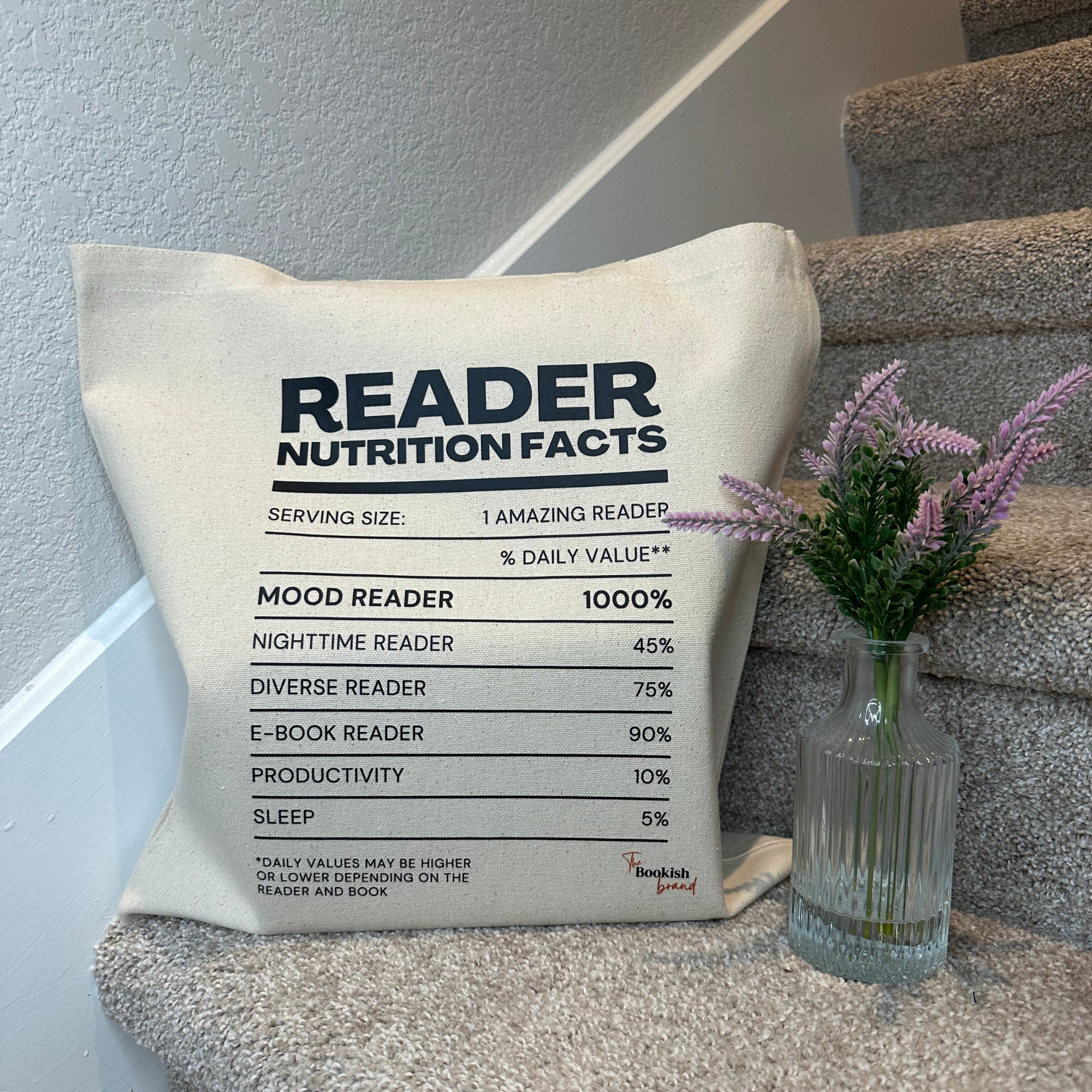 Reader Nutrition Facts Tote Bag