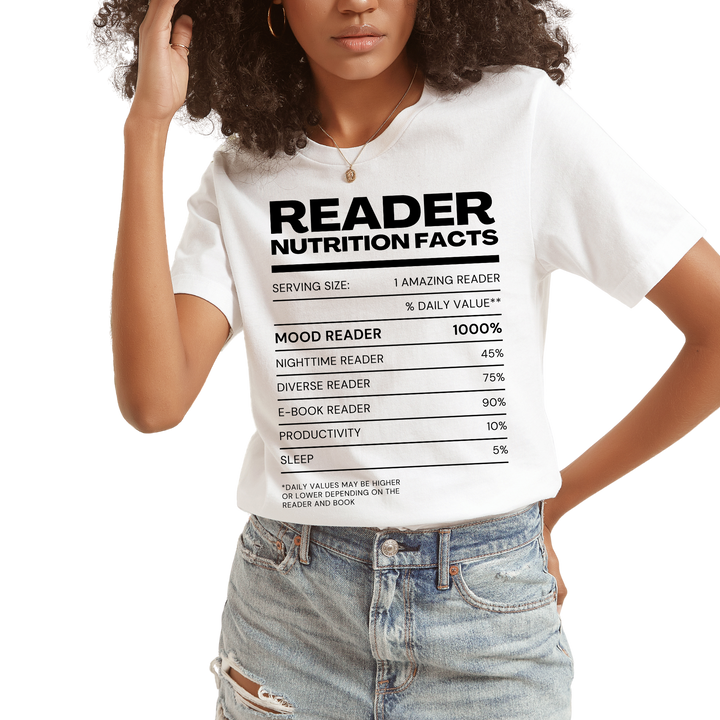Reader Nutrition Facts T-Shirt