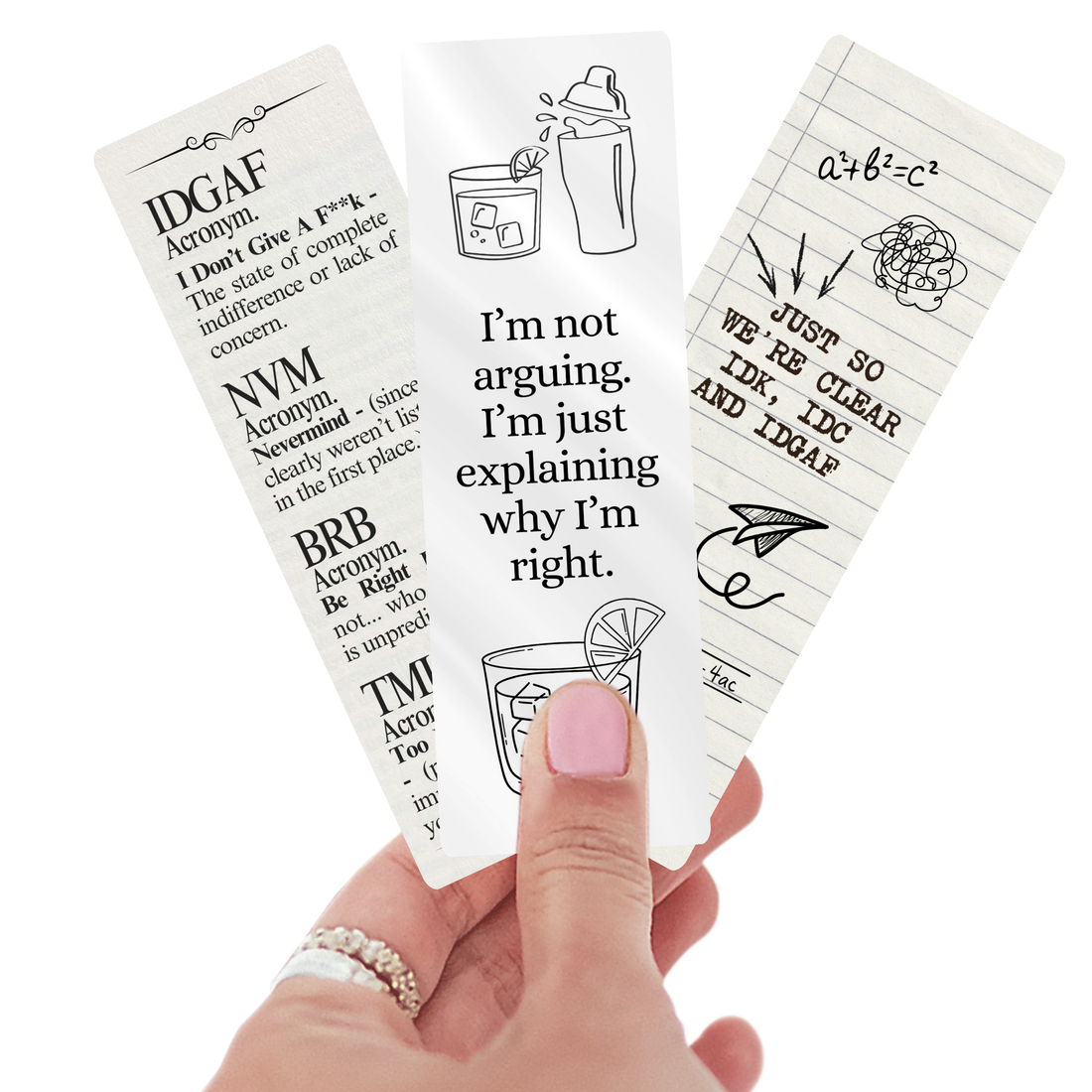 3 Piece Sarcastic Bookmark Set
