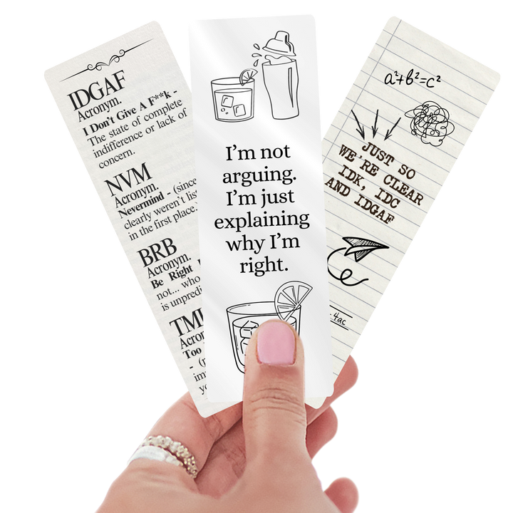 3 Piece Sarcastic Bookmark Set