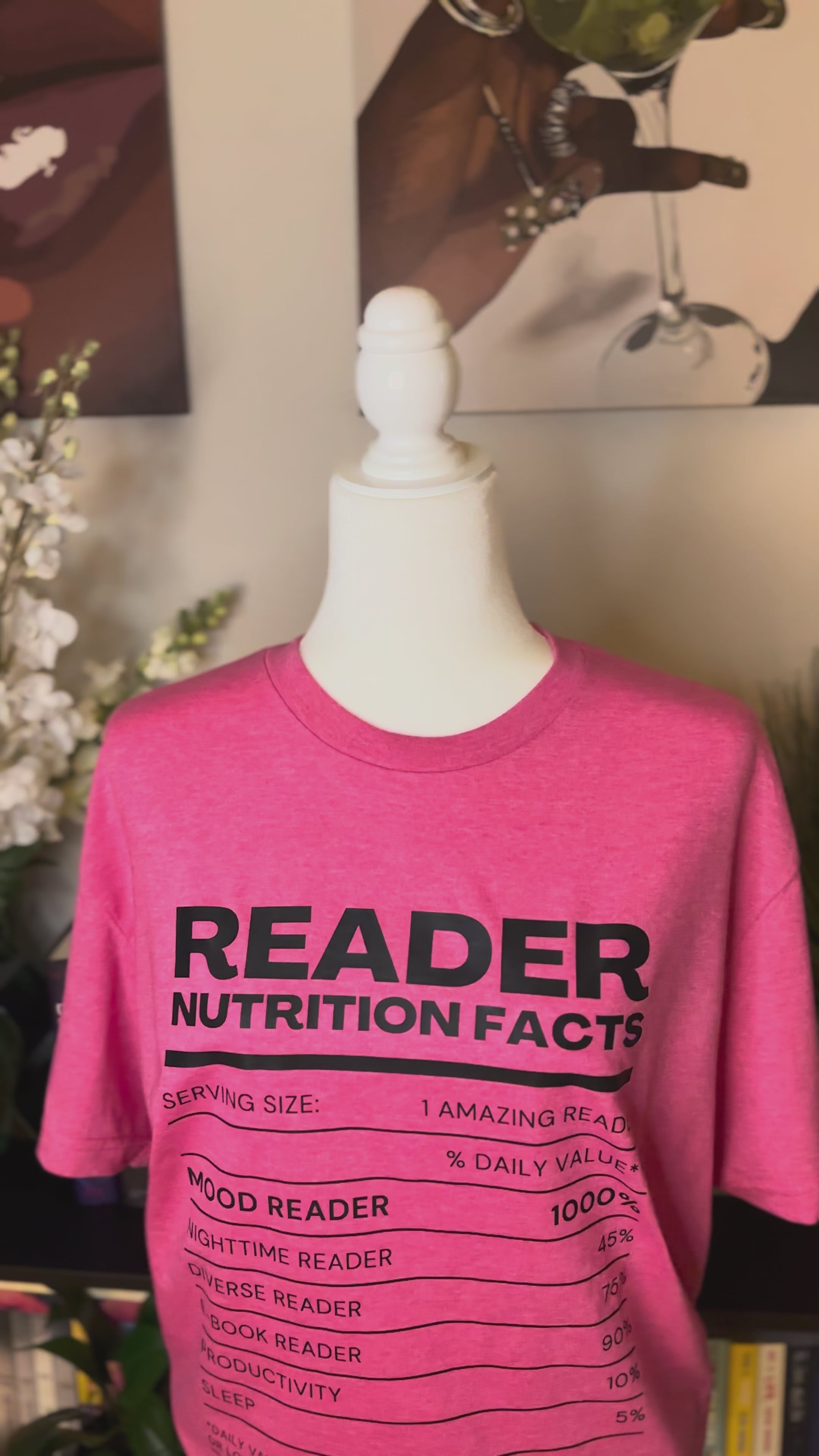 Reader Nutrition Facts T-Shirt