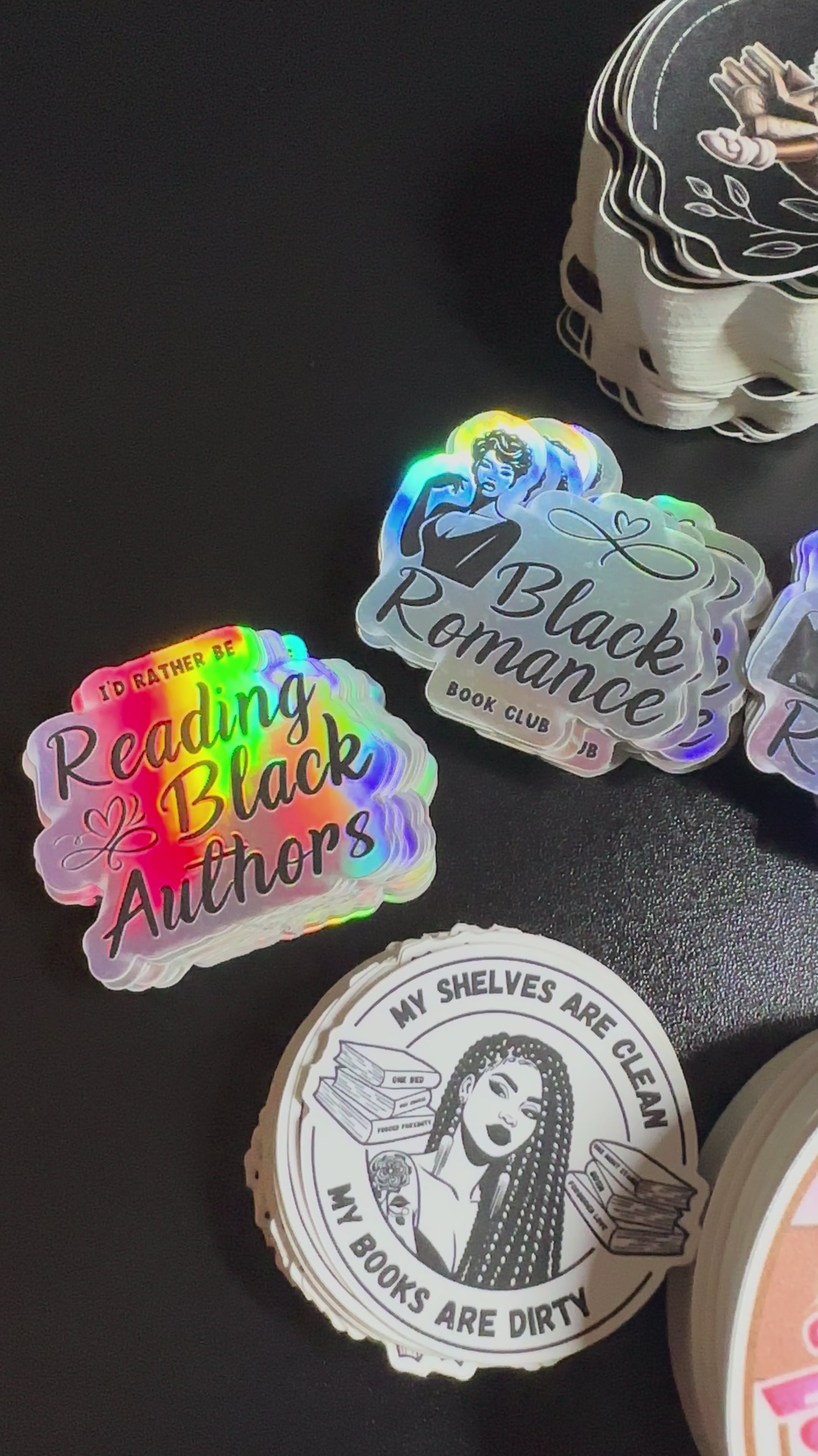 10 Piece Black Girls Read Sticker Set